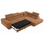 Narożnik GUSTAW L - strona prawa - pomarańczowy, struktura