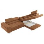 Narożnik GUSTAW L - strona prawa - pomarańczowy, struktura