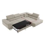 Narożnik GUSTAW L - strona prawa - beżowy, struktura