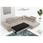 Narożnik GUSTAW L - strona prawa - beżowy, struktura