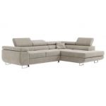 Narożnik GUSTAW L - strona prawa - beżowy, struktura