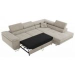 Narożnik GUSTAW L - strona prawa - beżowy, struktura