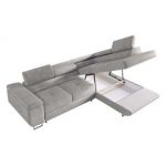 Narożnik GUSTAW L - strona prawa - jasnoszary, welwet