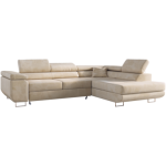 Narożnik GUSTAW L - strona prawa - beżowy, welwet