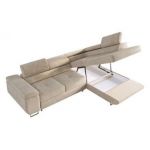 Narożnik GUSTAW L - strona prawa - beżowy, welwet