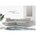 Narożnik GUSTAW L - strona lewa - jasnoszary, struktura