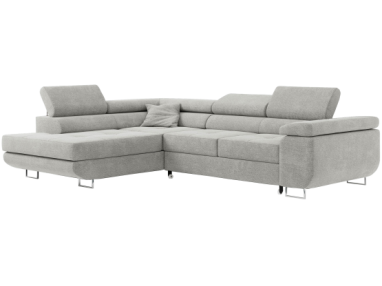 Narożnik GUSTAW L - strona lewa - jasnoszary, struktura