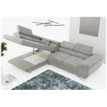 Narożnik GUSTAW L - strona lewa - jasnoszary, struktura