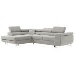 Narożnik GUSTAW L - strona lewa - jasnoszary, struktura