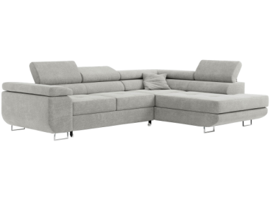 Narożnik GUSTAW L - strona prawa - jasnoszary, struktura