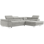 Narożnik GUSTAW L - strona prawa - jasnoszary, struktura