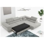 Narożnik GUSTAW L - strona prawa - jasnoszary, struktura