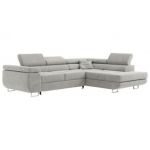 Narożnik GUSTAW L - strona prawa - jasnoszary, struktura