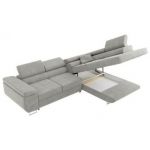 Narożnik GUSTAW L - strona prawa - jasnoszary, struktura