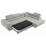 Narożnik GUSTAW L - strona prawa - jasnoszary, struktura