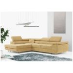 Narożnik GUSTAW L - strona lewa - żółty, struktura