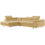 Narożnik GUSTAW L - strona lewa - żółty, struktura