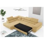 Narożnik GUSTAW L - strona lewa - żółty, struktura