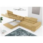 Narożnik GUSTAW L - strona lewa - żółty, struktura