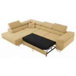 Narożnik GUSTAW L - strona lewa - żółty, struktura