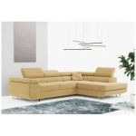 Narożnik GUSTAW L - strona prawa - żółty, struktura