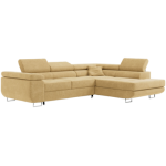 Narożnik GUSTAW L - strona prawa - żółty, struktura