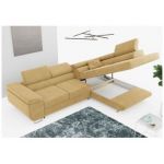 Narożnik GUSTAW L - strona prawa - żółty, struktura