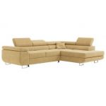 Narożnik GUSTAW L - strona prawa - żółty, struktura