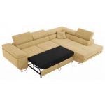 Narożnik GUSTAW L - strona prawa - żółty, struktura