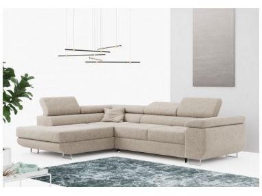 Narożnik GUSTAW L - strona lewa - kremowy, boucle