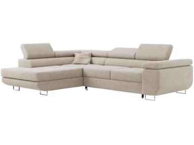 Narożnik GUSTAW L - strona lewa - kremowy, boucle