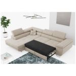 Narożnik GUSTAW L - strona lewa - kremowy, boucle