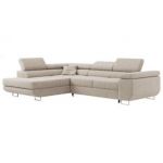 Narożnik GUSTAW L - strona lewa - kremowy, boucle