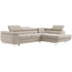 Narożnik GUSTAW L - strona prawa - kremowy, boucle