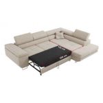 Narożnik GUSTAW L - strona prawa - kremowy, boucle