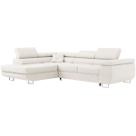 Narożnik GUSTAW L - strona lewa - biały, boucle