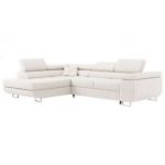 Narożnik GUSTAW L - strona lewa - biały, boucle