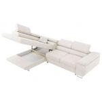 Narożnik GUSTAW L - strona lewa - biały, boucle