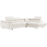 Narożnik GUSTAW L - strona prawa - biały, boucle