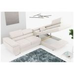 Narożnik GUSTAW L - strona prawa - biały, boucle