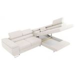 Narożnik GUSTAW L - strona prawa - biały, boucle