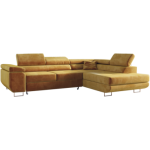 Narożnik GUSTAW L - strona prawa - żółty, welwet