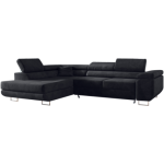 Narożnik GUSTAW L - strona lewa - szary, welwet