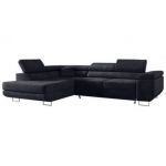 Narożnik GUSTAW L - strona lewa - szary, welwet