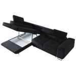 Narożnik GUSTAW L - strona lewa - szary, welwet