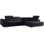 Narożnik GUSTAW L - strona prawa - szary, welwet