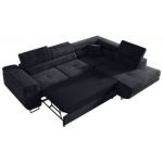 Narożnik GUSTAW L - strona prawa - szary, welwet