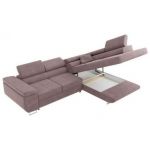 Narożnik GUSTAW L - strona prawa - różowy, struktura