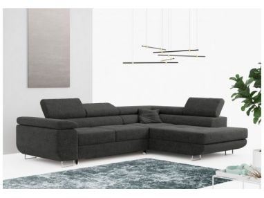 Narożnik GUSTAW L - strona prawa - ciemnoszary, boucle