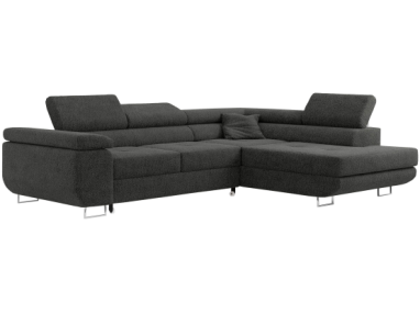 Narożnik GUSTAW L - strona prawa - ciemnoszary, boucle